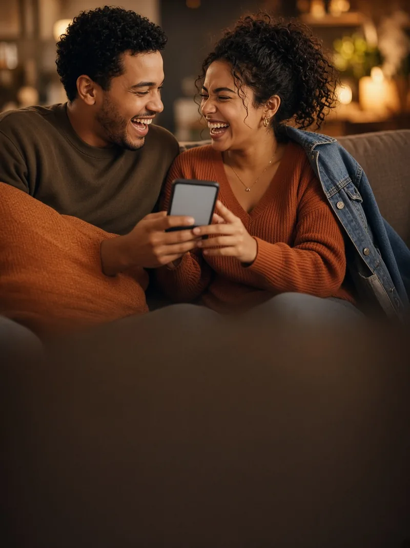 Dos amigas mirando un celular juntas